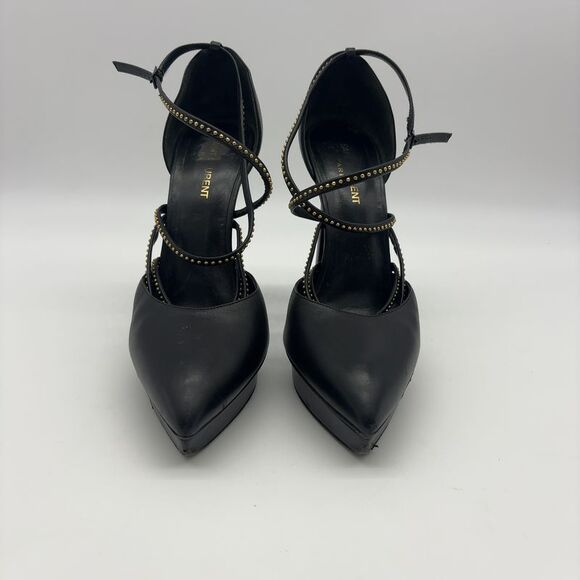 Saint Laurent Shoes - Saint Laurent Heels with Studded Straps